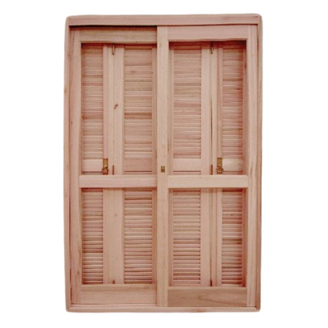PORTA DE CORRER COM VENEZIANA PANTOGRÁFICA REF 396
